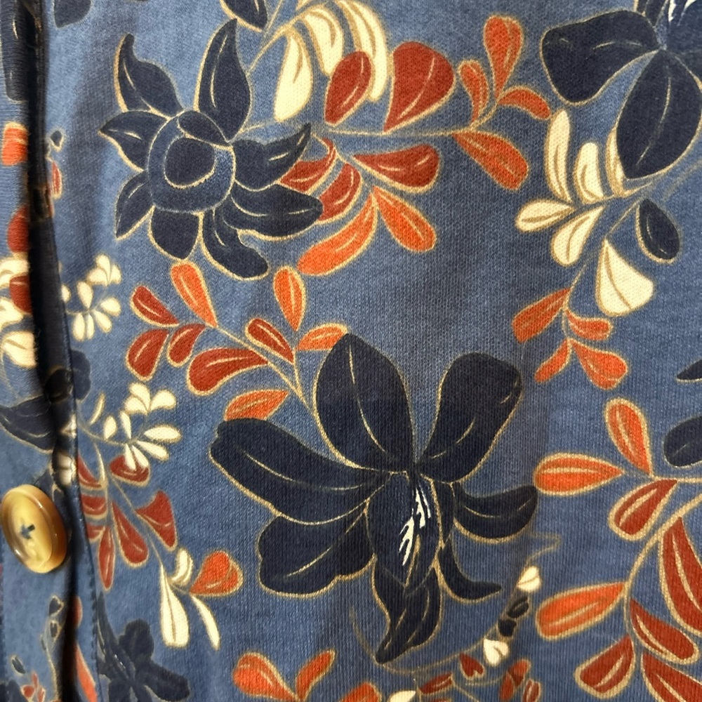 Hastings & Smith Blue Floral Button Front Cardigan Jacket Size 2X - Picture 5 of 8